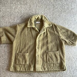 MIKOH | Montague Button Up Terry Shirt in Gravel